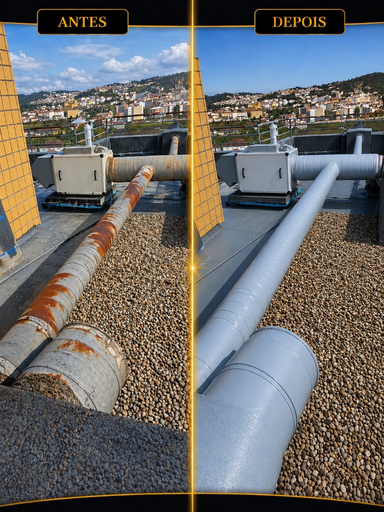 Pintura exterior — Antes e Depois